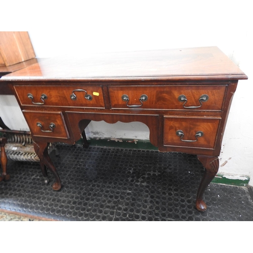 361 - Reproduction four drawer writing desk on Cabriole legs - 39x 20x 30