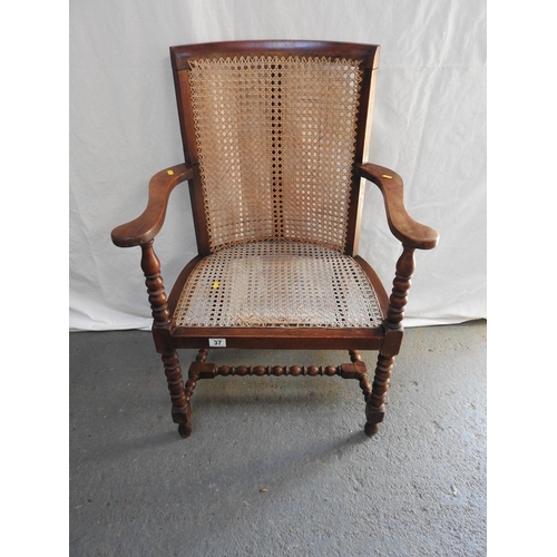 37 - Cane seated carver chair