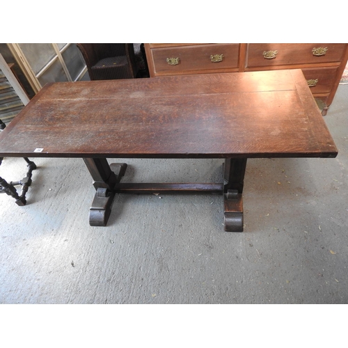 38 - Oak Refectory table - 61x27