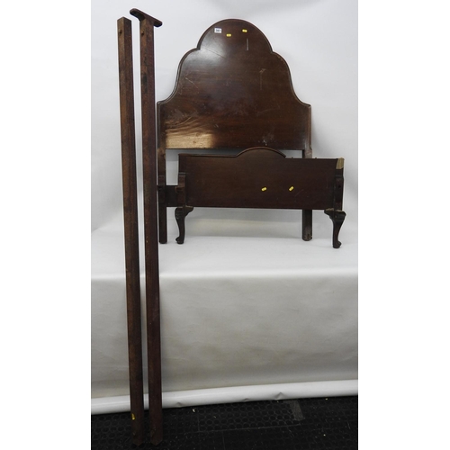 387 - Edwardian Mahogany single bed frame