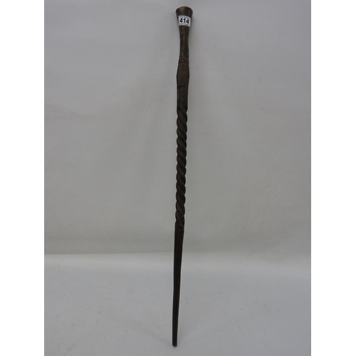 414 - Carved Polynesian walking stick