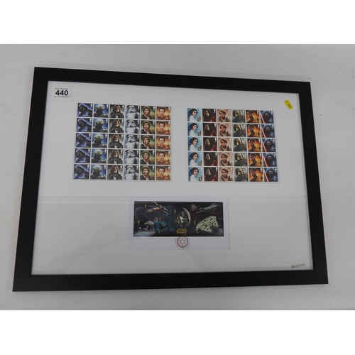 440 - Framed Star Wars Limited Edition stamps