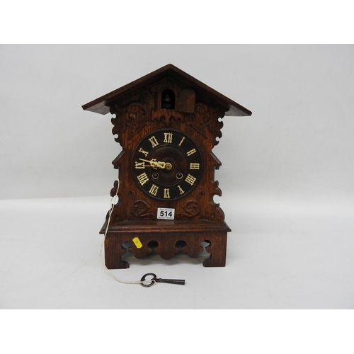 514 - Oak cased cuckoo clock