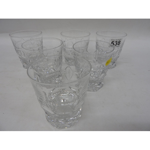 538 - 6x Whisky glasses