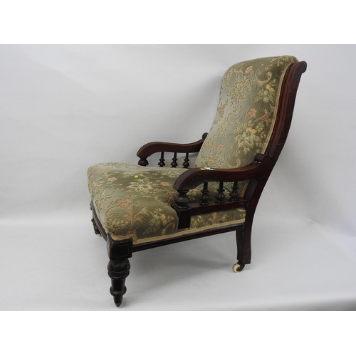 606 - Mahogany ladies arm chair