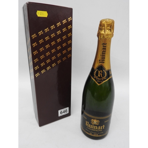 646 - A bottle of 1992 Ruinart Champagne