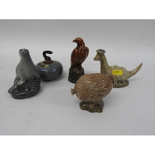 651 - 5x Beswick Whisky miniatures