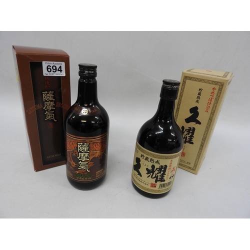 694 - 2x bottles of Japanese liquor