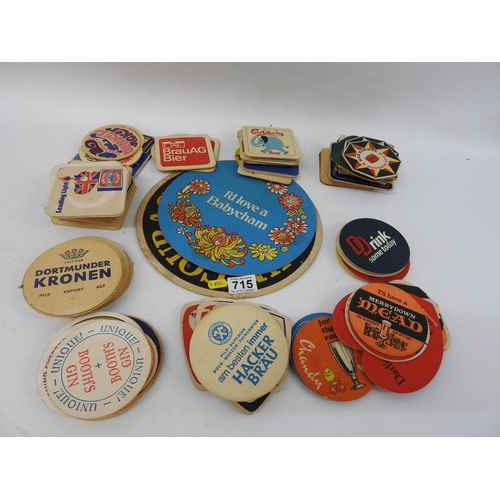 715 - Collection of beer mats