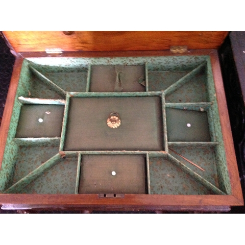 622 - Victorian Walnut inlaid ladies trumpet work/games table