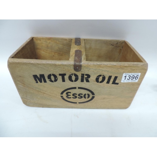 1396 - Wooden trug - Esso Motor Oil