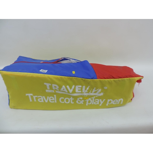 860 - Travel cot and play pen