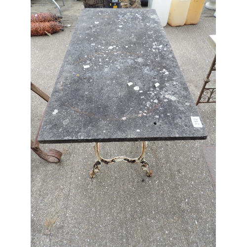 212 - Marble topped table