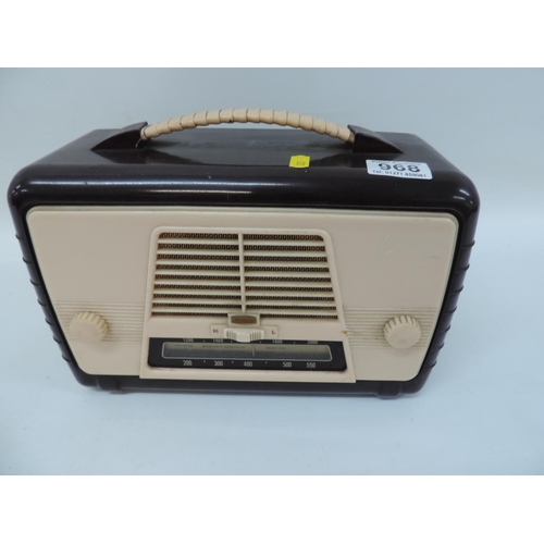 968 - Bakelite valve radio