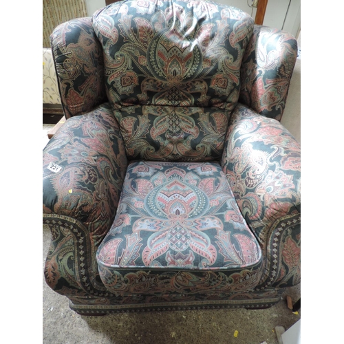 221 - Fabric armchair