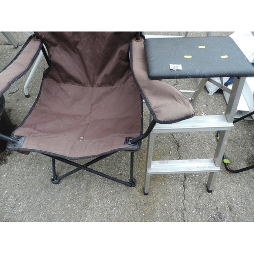 42 - Folding Steps and a Camping Fishing Chair