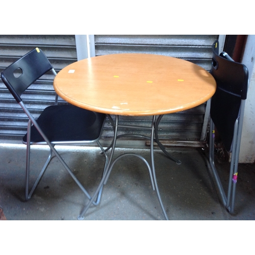 387 - Modern Circular Table and 2x Chairs