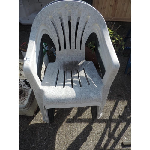 67 - Plastic Garden Chairs