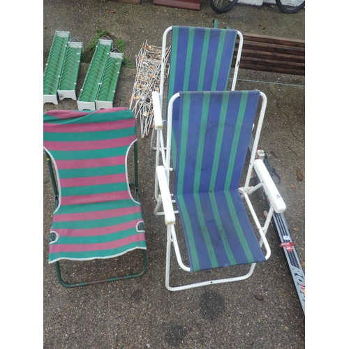 42 - 3x Folding Garden Chairs