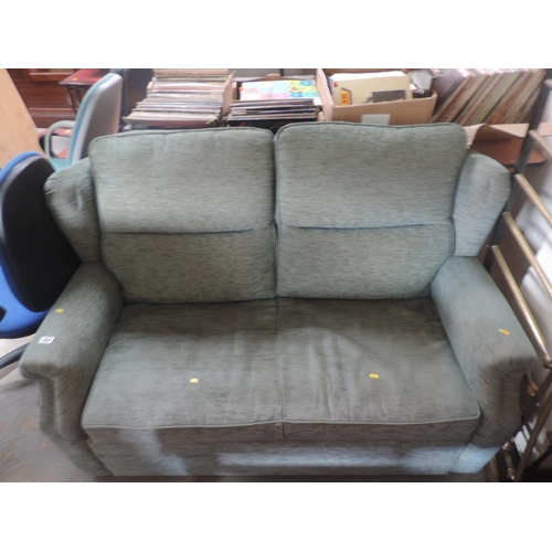 586 - Green Fabric Upholstered Sofabed