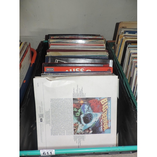 611 - Plastic Crate and Contents - Records - LP's