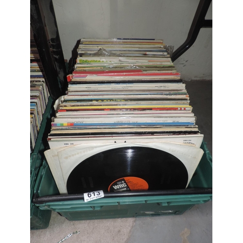 613 - Plastic Crate and Contents - Records - LP's