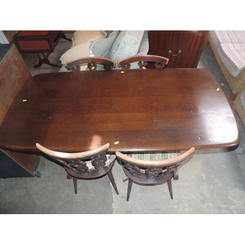 668 - Ercol Table and 4x Matching Chairs