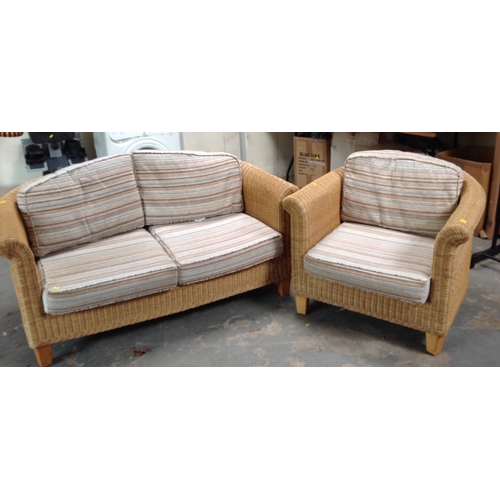 643 - Conservatory Two Seater Settee and Matching Armchair