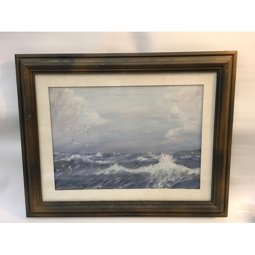 61A - Framed Sea Picture - Acrylic - Toni Smith