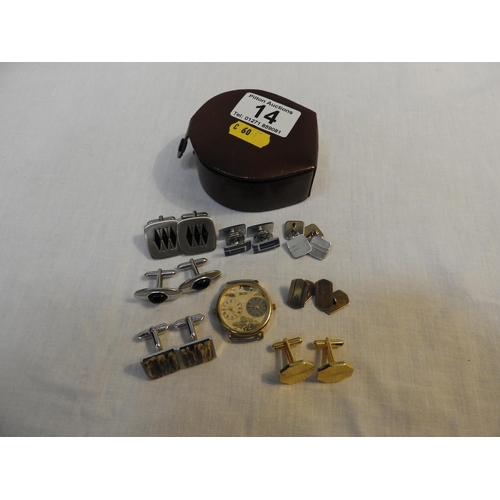 14 - Quantity of Cufflinks - to include Silver