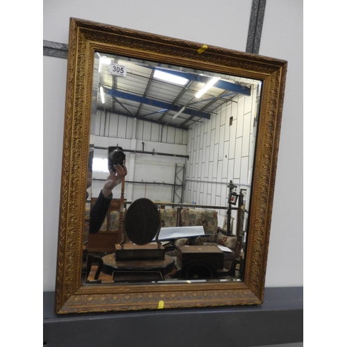 305 - Gilt Framed Bevel Edge Mirror - 21x25