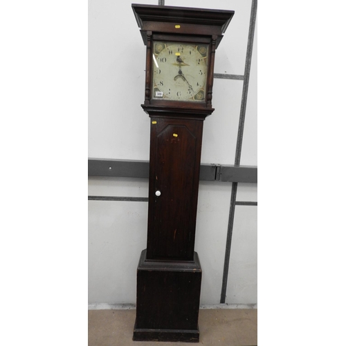 309 - 19th Century Pine Longcase 30 Hour Clock with Painted Face - Barnstaple Maker