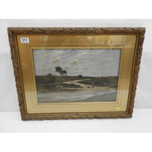 311 - Framed Oil on Canvas by Reginald Aspinwall - visible picture 18x11.5