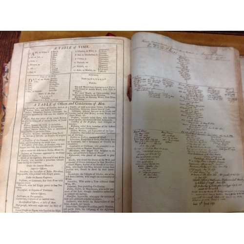 123 - Old Bible with Family Tree to rear and Associated Ephemera