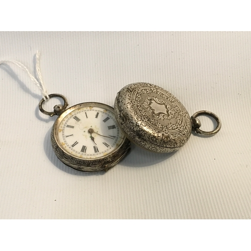 11 - 2x Ladies Silver Pocket Watches