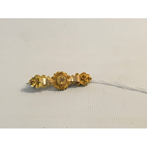 19A - 15ct Gold Brooch - 3.8gms