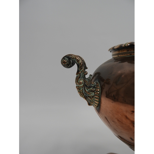 79 - Copper Two Handled Urn - 12” High