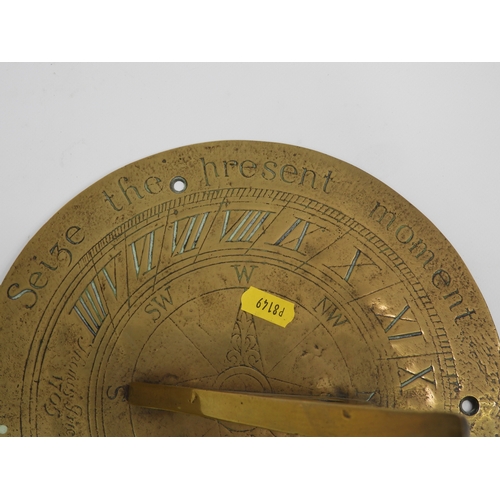 131 - Brass Sundial - Marked 'Thomas Price 1705' - 10