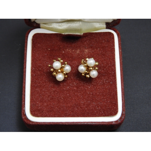 57 - Gold Cultured Pearl Earrings