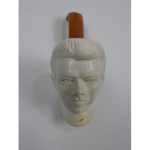 81 - Meerschaum Pipe, Box and Owl Match Striker