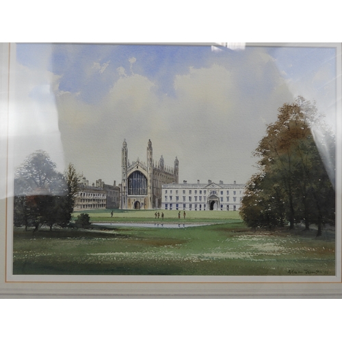 606 - Framed Watercolour Signed Adrian Taunton - Title: Michaelmas Term - Visible Picture 10x14” - Gallery... 