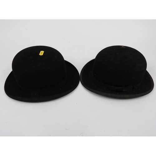 156 - 2x Bowler Hats and Cap