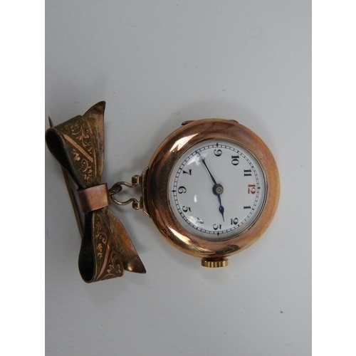 45 - 9ct Gold Nurses Watch - 17gms