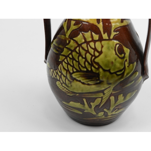 147 - Two Handle Vase - Fish Decoration - William Baron 1894