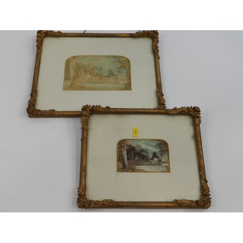 607 - 2x Victorian Gilt Framed Watercolours - Visible Pictures - 5