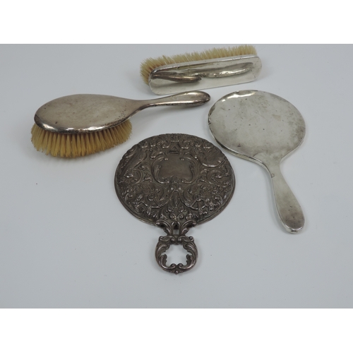 166 - Silver Backed Dressing Table Items