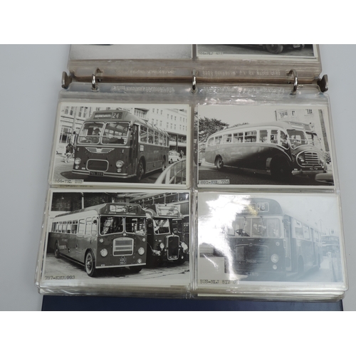 170 - 248 Bus Photograph Postcards and Photographs in an Album - Single, Double Decker, Coaches, Horse-Dra... 