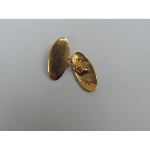 51 - 18ct Yellow Gold Cuff Links - 8.6gms