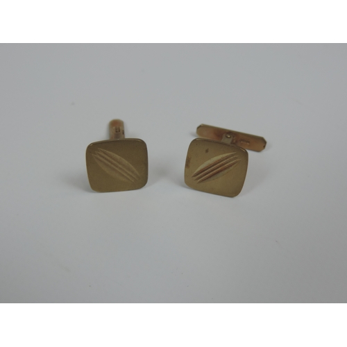 49 - 9ct Gold Cuff Links - 6.2gms