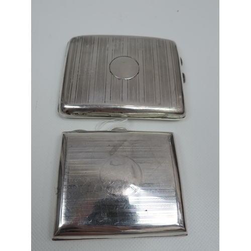 50 - 2x Silver Cigarette Cases